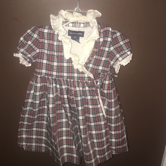 Ralph Lauren Girls Tartan Plaid Party Dress - Picture 6 of 6